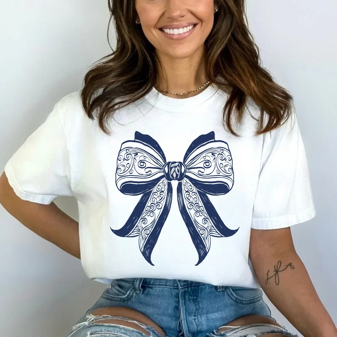 Tricou Blue Bow